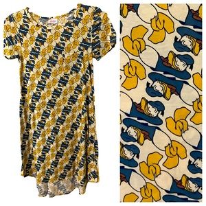 LuLaRoe Donald Duck Hi-Low Dress Sz XXS